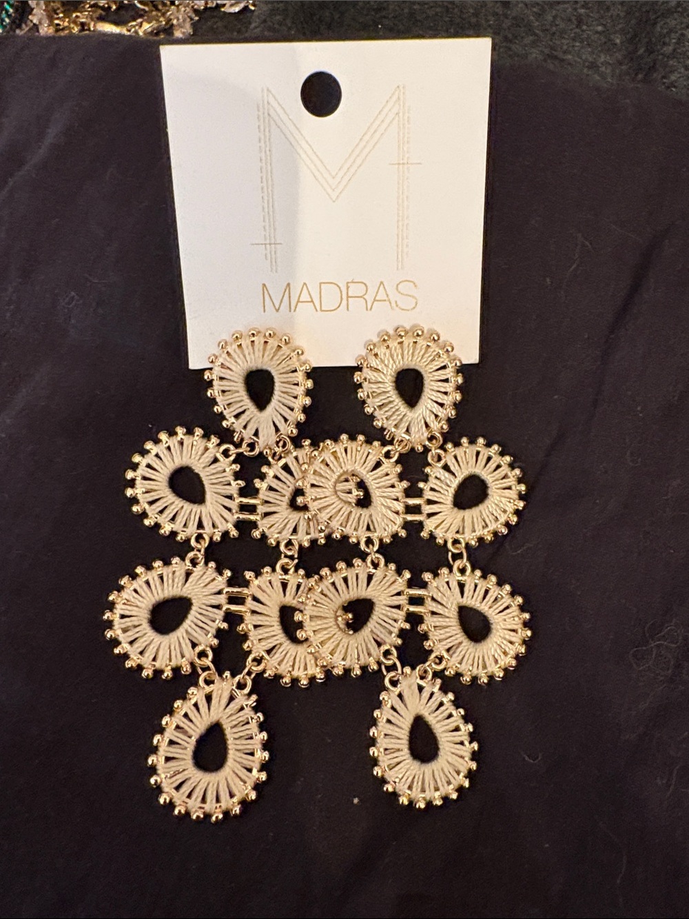 Gold-Tone Statement Drop Earrings